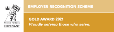 Armed Forces Covenant - Employer Recognition Scheme Gold Award 2021 logo