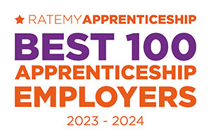 Rate My Apprenticeship Best 100 Apprenticeship Employers 2023-2024 award logo
