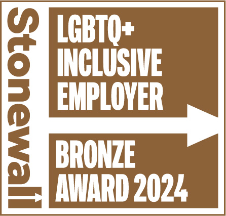 Stonewall LGBTQ+ Inclusive Employer Bronze Award Logo