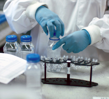 water sampling and testing in the laboratory