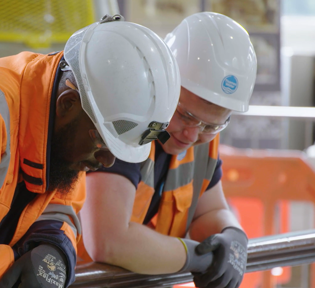 Video capture of Thames Water colleagues at a sewage pumping station