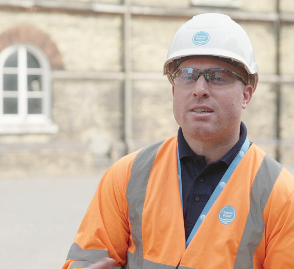 Video capture of a Thames Water colleague being interviewed