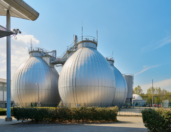 A digester at a Thames Water Sewage Treatment works site
